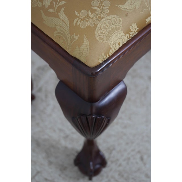 Kittinger Chippendale Claw Foot Mahogany Ottoman For Sale In Philadelphia - Image 6 of 13