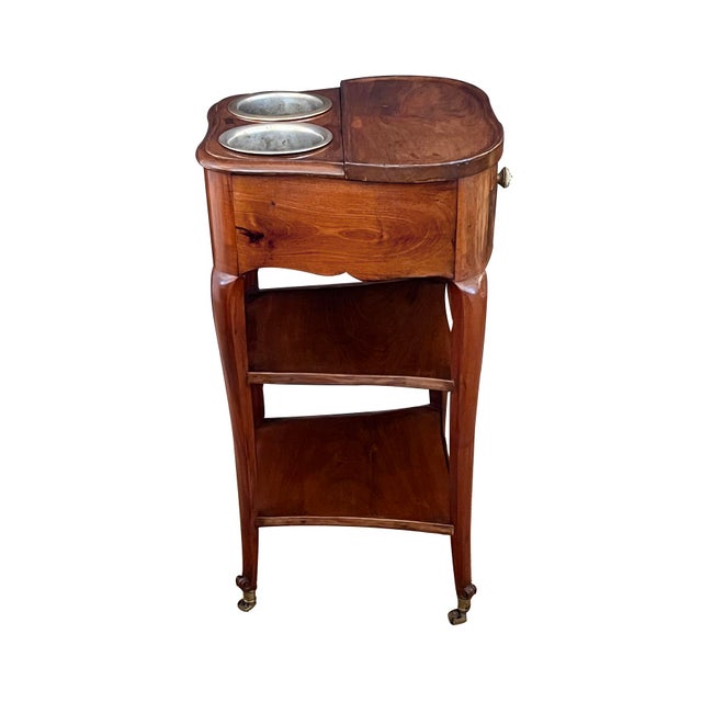 A Louis XVI Mahogany Rafraichissoir in the Manner of Joseph Gengenbach Canabas For Sale - Image 4 of 8