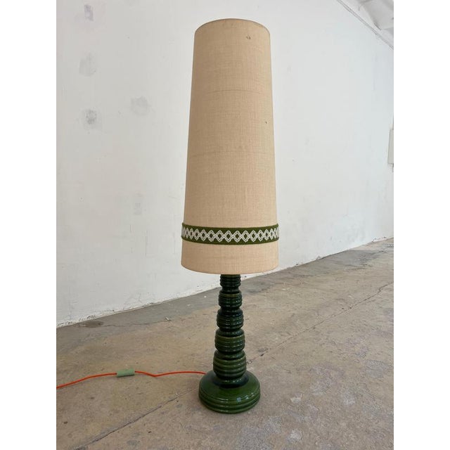 Floor Lamp in Green Ceramic by Aro Leuchten For Sale - Image 3 of 11