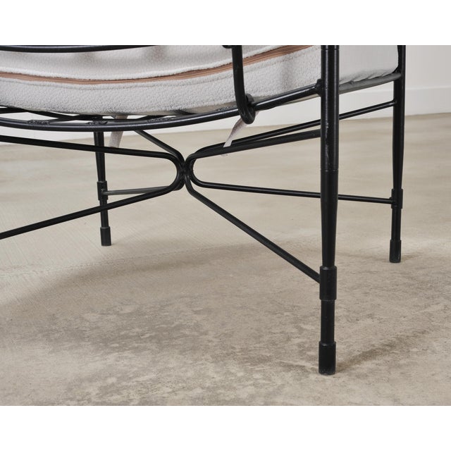 Set of Four Mario Papperzini Amalfi Iron Lounge Garden Chairs For Sale - Image 17 of 18