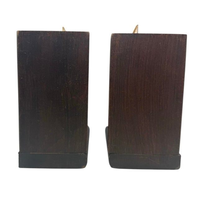 Mid 20th Century Hand-Carved Mid-Century Scottish Terrier Bookends – Vintage Whimsy For Sale - Image 5 of 12