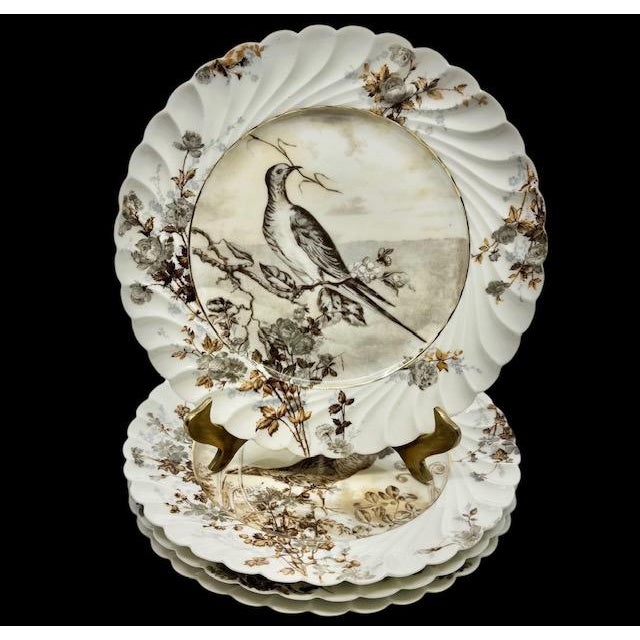 Antique Haviland & Co. Limoges Game Bird Plates - Set of 4 For Sale In Charleston - Image 6 of 13
