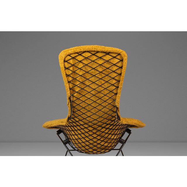 Mid-Century Modern Early Authentic Bird Lounge Chair W/ Matching Ottoman in Bouclé Attributed to Harry Bertoia for Knoll, Usa, C. 1960's For Sale - Image 10 of 18