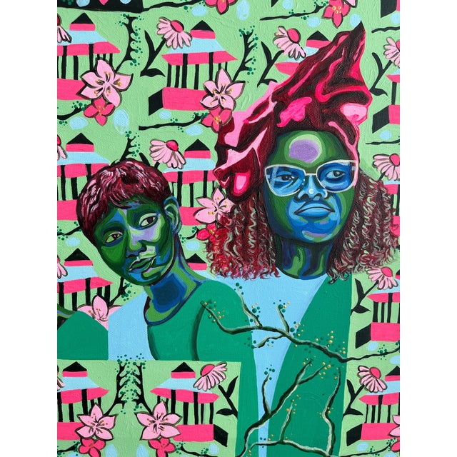 Early 21st Century A Future of Judgement. 21st Century, Contemporary, Figurative Portrait, Women, 2025 by Victory Anthony Nted (2025), Acrylic and Gouache on Canvas For Sale - Image 5 of 5