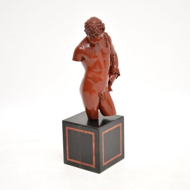 1950s Neoclassical Style Sculpture of Meleager, 1950, Resin on Wood Base For Sale - Image 5 of 14