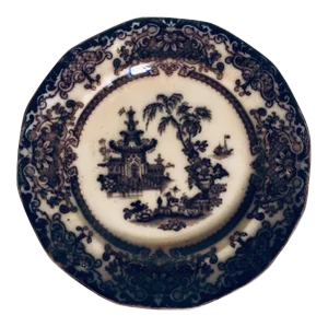 19th Century Podmore & Walker "Corean" Pattern Mulberry Plate