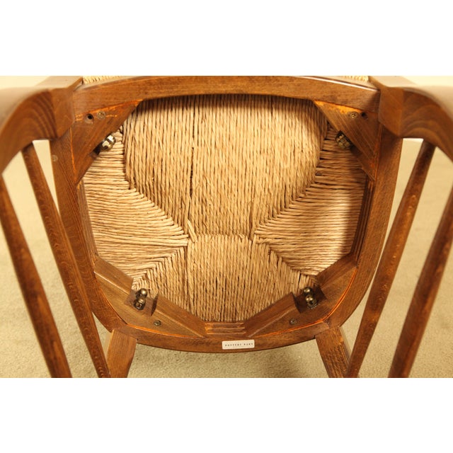 Pottery Barn French Country Style Italian Rush Seat Side Chair Chairish