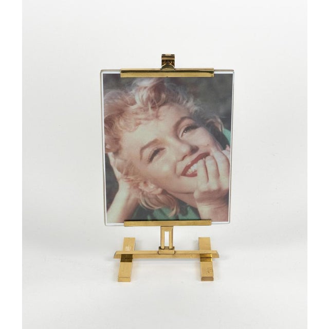 Mid-Century Brass and Glass Picture Frame in the style of Paul Lobel, Italy, 1950s For Sale - Image 15 of 17