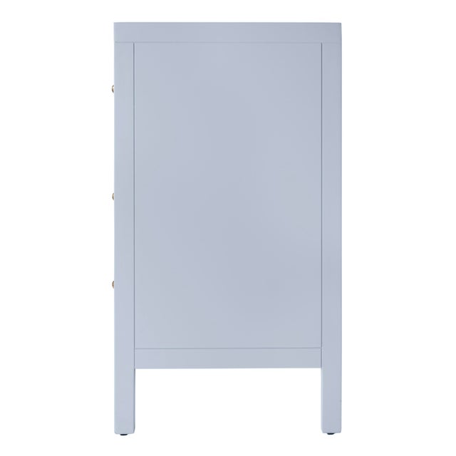 Nora 34 in. W Wood 3 Drawer Chest, Light Blue For Sale In Chicago - Image 6 of 9