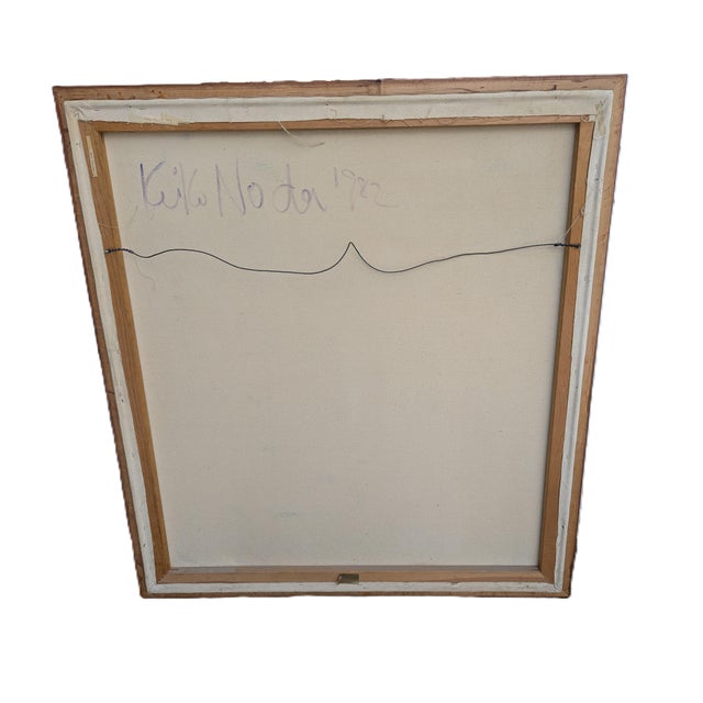 1980s Oil Painting Portrait of Women in Gentlemen's Attire by Keiko Noda For Sale - Image 11 of 12