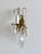 Vintage French Brass and Crystal Glass Floral Wall Sconces in the style of Maison Baguès, 1940s, Set of 2 For Sale - Image 15 of 17