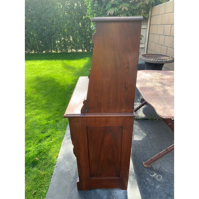 Victorian Antique Victorian Eastlake Petite Drop Front Secretary Desk For Sale - Image 3 of 18