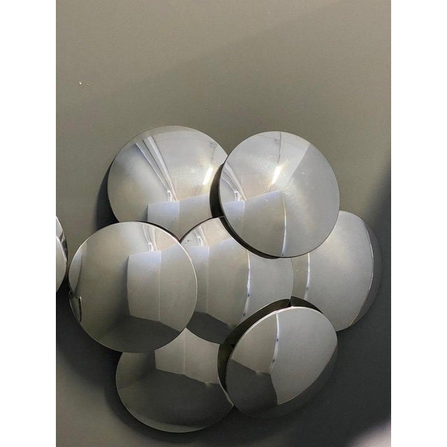1960s Large Seven Sconces with Seven Convex Discs from Reggiani, Italy, 1970s, Set of 2 For Sale - Image 5 of 8