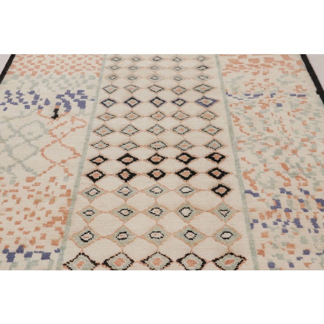 Rug & Kilim Rug & Kilim’s Modern Moroccan-Inspired Rug in Ivory, Rust, and Mint Abstract Pattern For Sale - Image 4 of 8