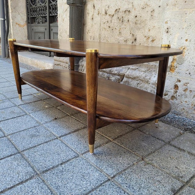 Mid-Century Elanza Coffee Table in Mango Wood from Chehoma, Belgium, 2010s For Sale - Image 13 of 18