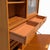 Chestnut Mid-Century Teak Bookcase With Drop-Front Desk and Lighting, Mid-Century Modern For Sale - Image 8 of 18