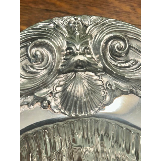 Mid 20th Century Rococo Hollywood Regency 10.5” Silver Plate Shell Dish Attributed to Fb Rogers - With Natural Shells For Sale In New Orleans - Image 6 of 9