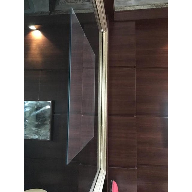 Italian Postmodern Smoked Mirror in Golden Wood Frame, 1960 For Sale - Image 9 of 17