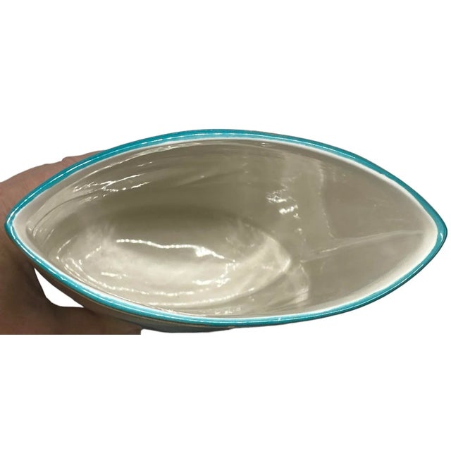 Jonathan Adler Teal Gold Santorini Althea Golden Eye Porcelain Vase For Sale - Image 9 of 12