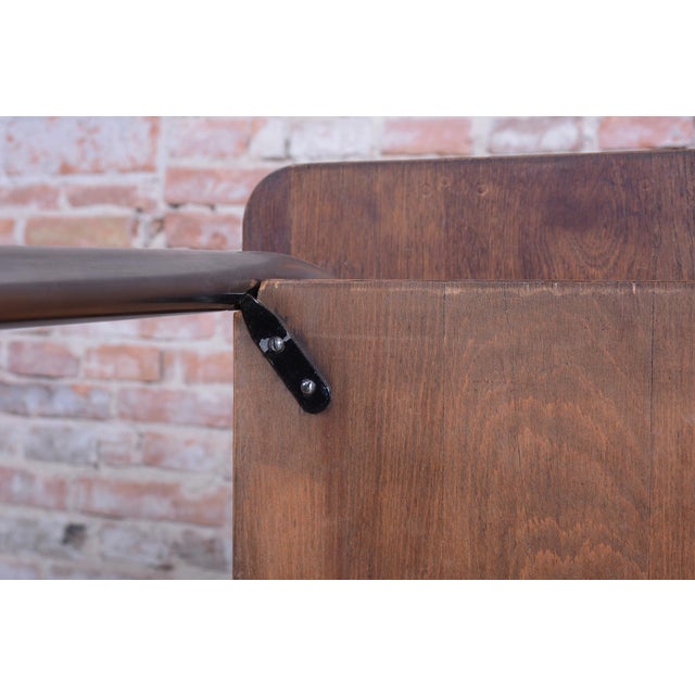 Bauhaus Table in Oak by Vichr a Spol, 1940s For Sale - Image 9 of 16