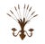 Italian Gilt Metal Wheat Sheaf Candle Wall Sconce, 1950s For Sale - Image 9 of 9
