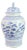 Village Scene Ginger Jar in Pale Blue and White For Sale