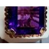 30 Carat Emerald Cut Amethyst Cocktail Ring in 14 Karat Rose Gold Bow Ring Size5 For Sale - Image 16 of 18