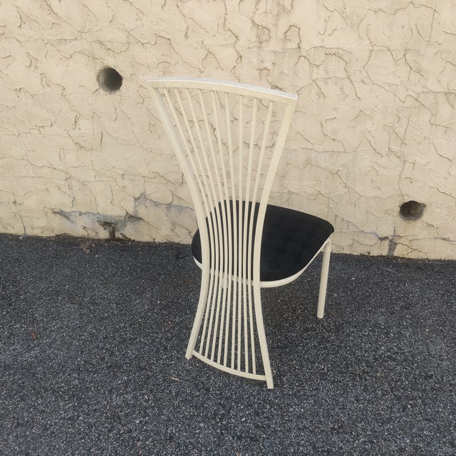 1980s Postmodern Stoneville Furniture High Back Dining Chairs Set of