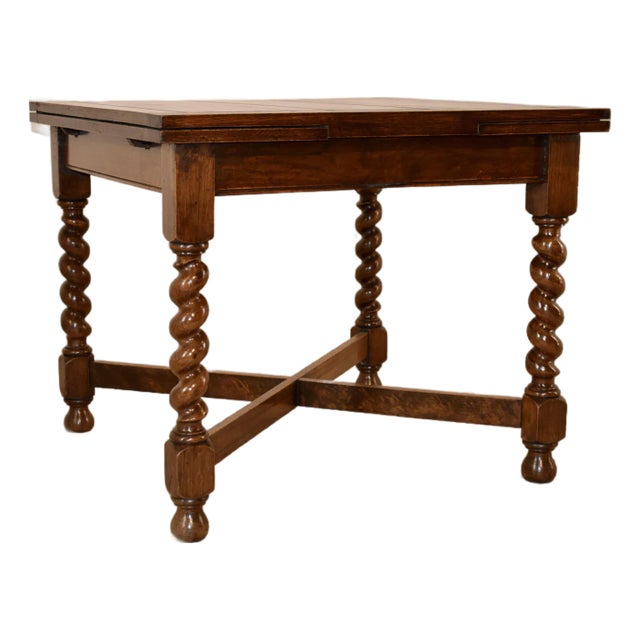 Edwardian Oak Draw-Leaf Table, Circa 1900 For Sale