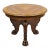 Antique German Renaissance Revival Carved Walnut Paw Feet Round Center Table For Sale