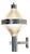 Nickel-Plated Brass and Printed Glass Sconce, 1960 For Sale