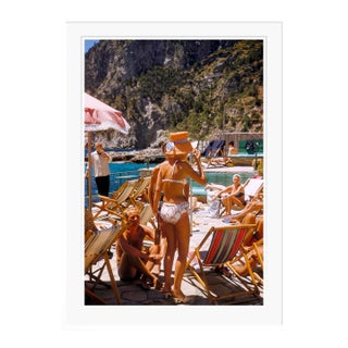 Toni Frissell 'Capri Hat' Archival Pigment Print Framed in White For Sale