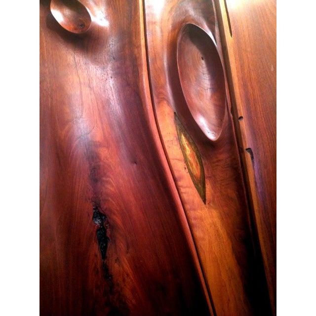 Phillip Lloyd Powell Pair of Carved Wood Doors by Phillip Powell For Sale - Image 4 of 10
