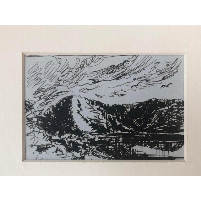 19th Century English Landscape Pen Ink Drawing Chairish