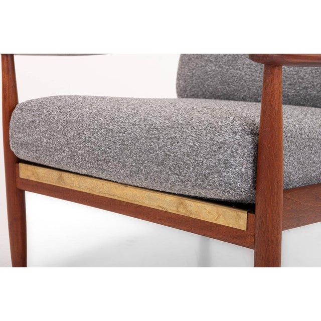 Wood Teak Easy Chair attributed to Carl Straub, 1960s For Sale - Image 7 of 10