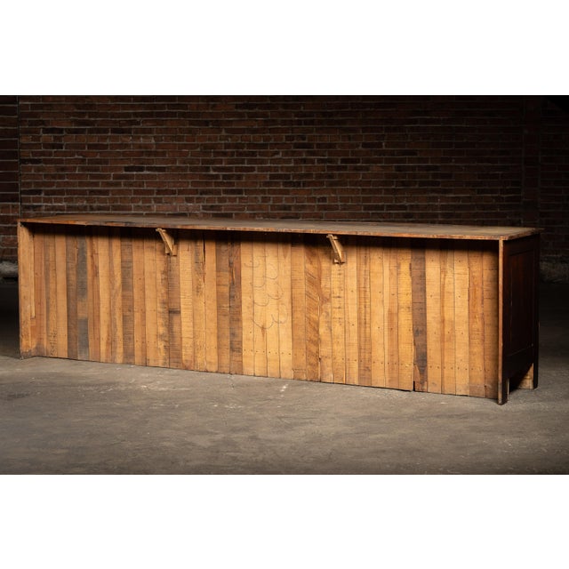 American Early 20th Century Apothecary Counter With Drawers and Cupboards For Sale - Image 3 of 14
