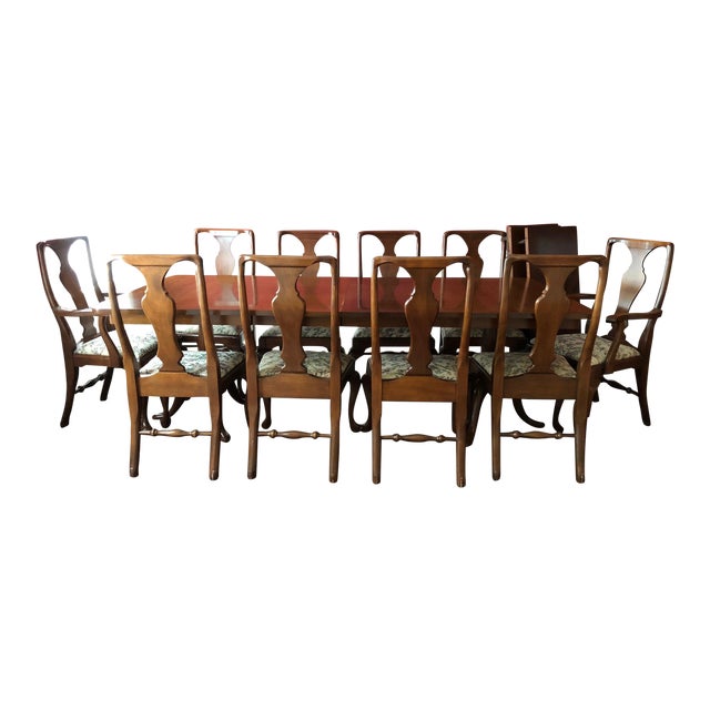 Craftique Solid Mahogany Dining Set Chairish