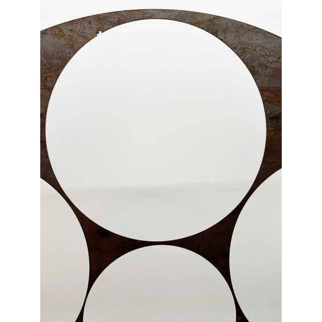 Late 20th Century Sculpture Large Modern Abstract Round Iron Sculpture For Sale - Image 5 of 7