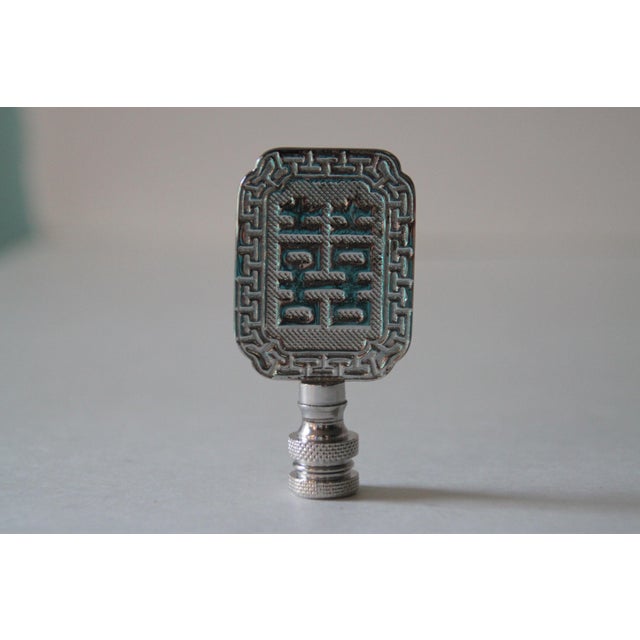 Asian Style Chrome Lamp Finials A Pair Chairish