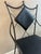 1950s 1950s Rare Samuel Copelon Iron Accent Armchair With Diamond Back and Brass Finials For Sale - Image 5 of 8