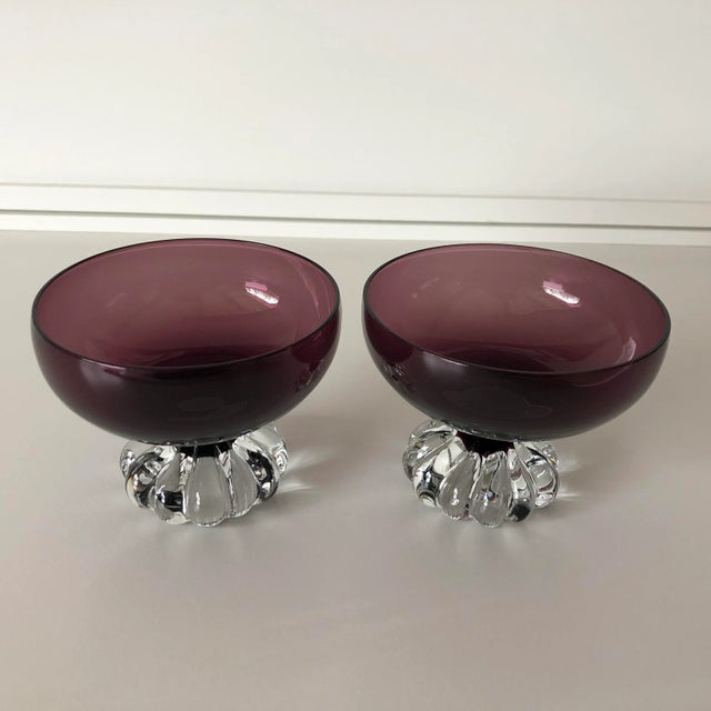 Vintage Amethyst Glass Sherbet/ Ice Cream Dishes S-2 For Sale In New York - Image 6 of 6