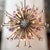 Glass 21st Century Italian Burst Clear and Lilac Murano Glass Sphere Sputnik by Fabio LTD For Sale - Image 7 of 9