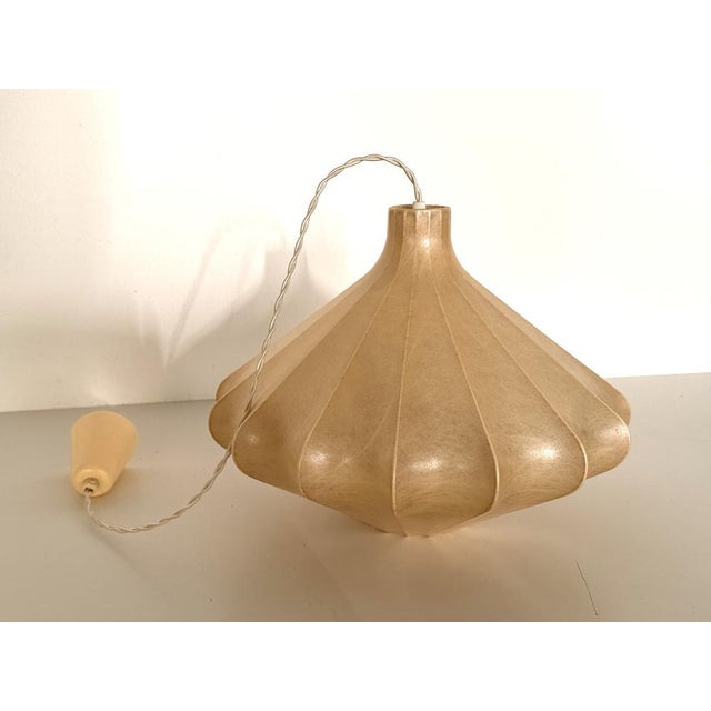 Cocoon Pendant Light attributed to Friedel Wauer for Goldkant Leuchten, 1960s For Sale - Image 9 of 14