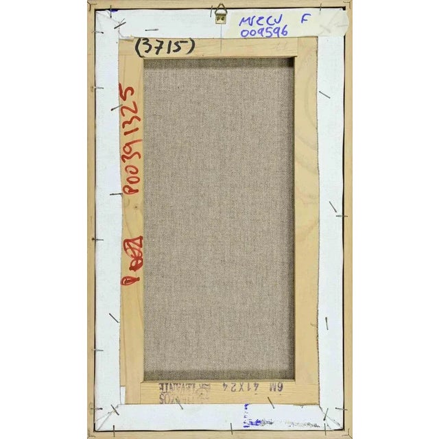 Luis Burgos, Portrait of a Girl, Oil on Canvas, 2001 For Sale - Image 4 of 5