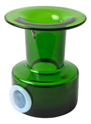 Belgian Green Glass Vase from Boussu, 1970s