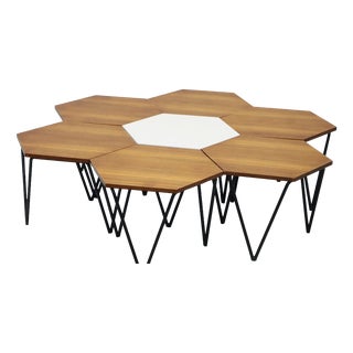 Coffee Tables by Gio Ponti for Isa Bergamo, Italy, 1950s, Set of 7 For Sale