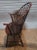 Late 20th Century David T. Smith Sack Back Windsor Arm Chair Bench Made Black Crackle Finish Ohio For Sale - Image 5 of 7