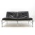 Wonderful Jørgen Kastholm & Preben Fabricius for Kill International, two seater sofa model ‘FK 6720’, in original black...