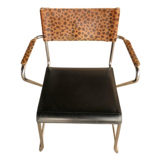 Leopard Printed Hide Chairs, Set of 4 For Sale