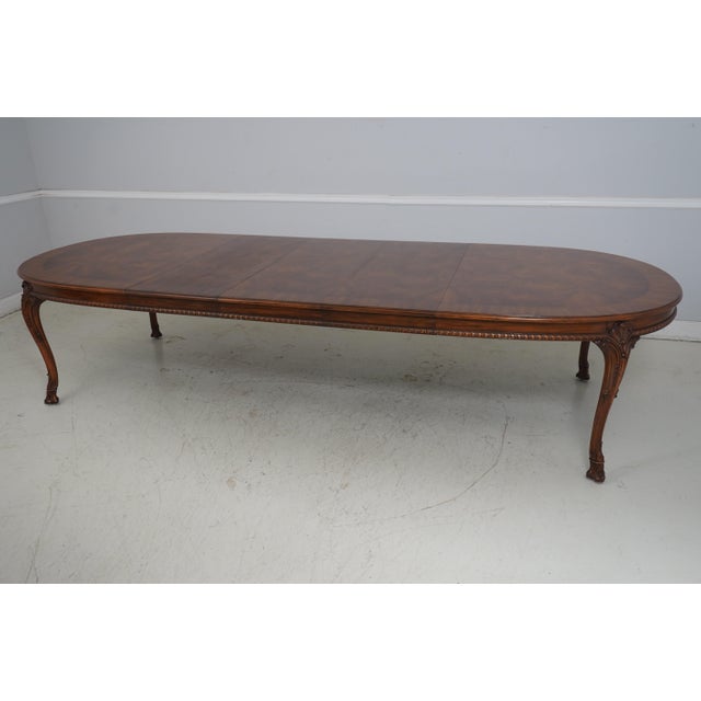 Karges Burl Walnut Georgian Style Dining Table For Sale - Image 12 of 18